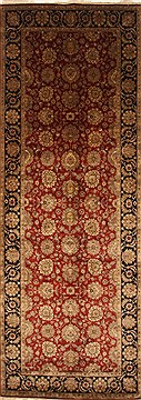 Agra Beige Hand Knotted 6'2" X 17'0"  Area Rug 250-29289