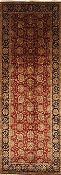 Agra Beige Hand Knotted 6'2" X 17'0"  Area Rug 250-29289