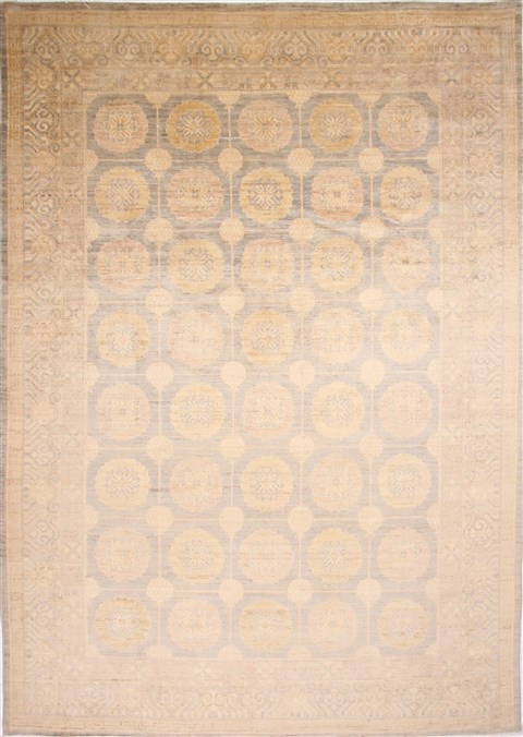 Ziegler Beige Hand Knotted 99 X 139  Area Rug 254-29293 Image 0