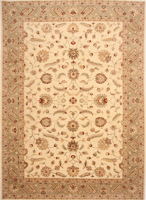 Oushak Beige Hand Knotted 911 X 1311 Area Rug 254-29298 Image 0