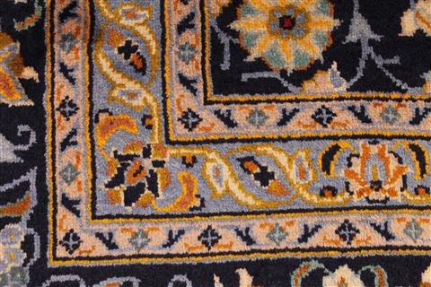 Kashan Beige Hand Knotted 90 X 131 Area Rug 254-29299 Image 1