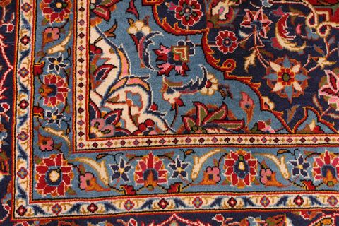 Kashan Red Hand Knotted 910 X 139 Area Rug 254-29301 Image 2