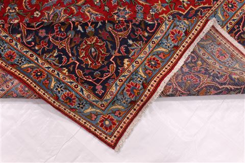 Kashan Red Hand Knotted 910 X 139 Area Rug 254-29301 Image 5
