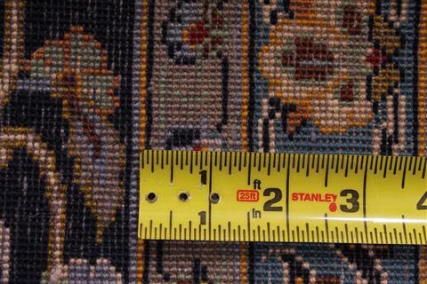 Kashan Beige Hand Knotted 102 X 135 Area Rug 254-29302 Image 3