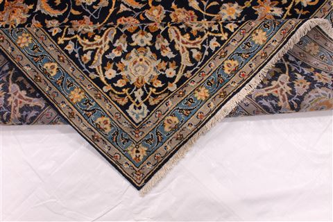 Kashan Beige Hand Knotted 102 X 135 Area Rug 254-29302 Image 4