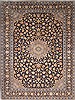 Kashan Beige Hand Knotted 102 X 135 Area Rug 254-29302 Thumb 0