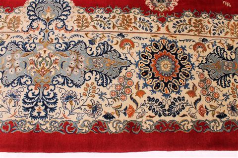 Kashan Red Hand Knotted 102 X 138 Area Rug 254-29303 Image 8