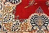 Kashan Red Hand Knotted 102 X 138 Area Rug 254-29303 Thumb 1