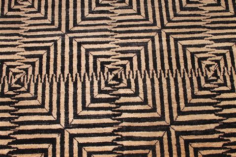 Modern Black Hand Knotted 911 X 1310 Area Rug 254-29304 Image 1