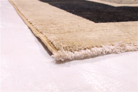 Modern Black Hand Knotted 911 X 1310 Area Rug 254-29304 Image 6