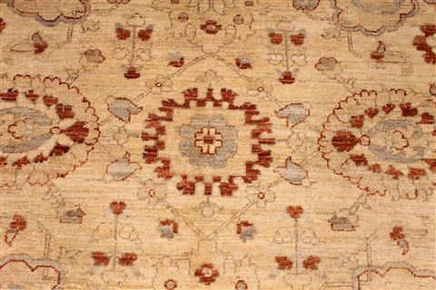 Tabriz Beige Hand Knotted 101 X 1310 Area Rug 254-29305 Image 8