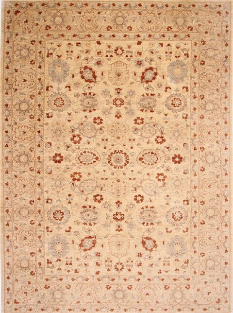 Tabriz Beige Hand Knotted 101 X 1310 Area Rug 254-29305 Image 0