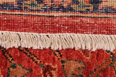 Khorasan Red Hand Knotted 99 X 129  Area Rug 254-29306 Image 1