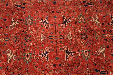 Khorasan Red Hand Knotted 99 X 129  Area Rug 254-29306 Image 7