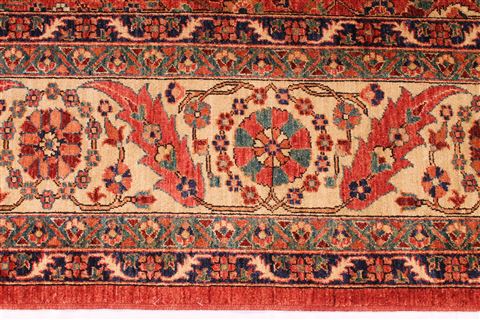 Khorasan Red Hand Knotted 99 X 129  Area Rug 254-29306 Image 8