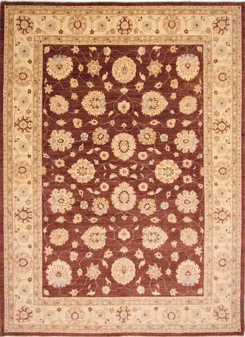 Pishavar Beige Hand Knotted 100 X 140 Area Rug 254-29307 Image 0