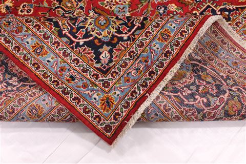 Kashan Red Hand Knotted 93 X 130 Area Rug 254-29309 Image 3