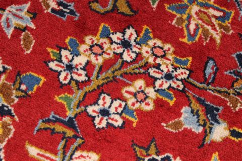 Kashan Red Hand Knotted 93 X 130 Area Rug 254-29309 Image 9