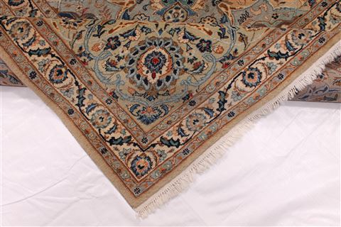 Kashan Blue Hand Knotted 100 X 133 Area Rug 254-29310 Image 4