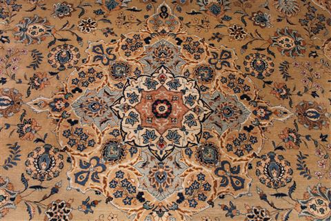 Kashan Blue Hand Knotted 100 X 133 Area Rug 254-29310 Image 7