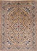 Kashan Blue Hand Knotted 100 X 133  Area Rug 254-29310 Thumb 0