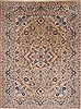 Kashan Blue Hand Knotted 100 X 133 Area Rug 254-29310 Thumb 0