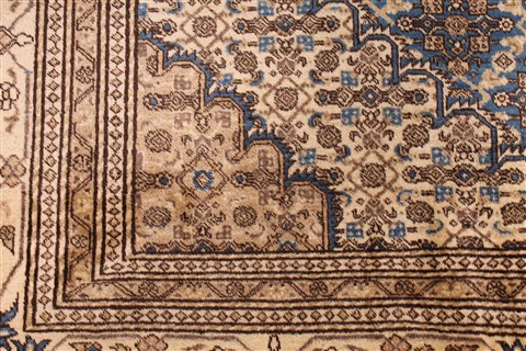 Kashan Beige Hand Knotted 91 X 1210 Area Rug 254-29312 Image 9