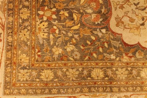 Haji Jalili Green Hand Knotted 103 X 135  Area Rug 254-29315 Image 1