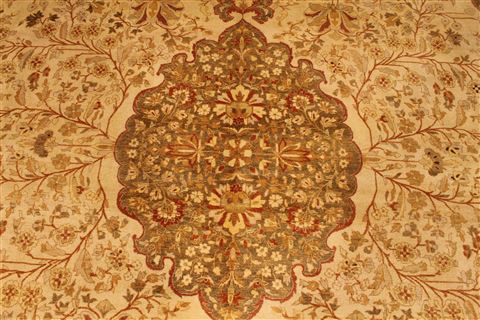 Haji Jalili Green Hand Knotted 103 X 135  Area Rug 254-29315 Image 7