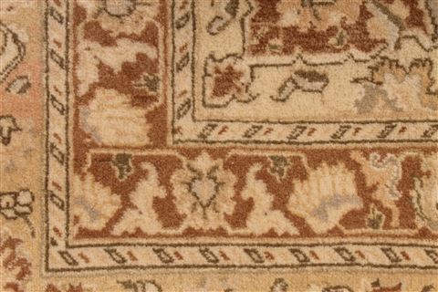 Tabriz Beige Hand Knotted 96 X 129 Area Rug 254-29316 Image 1
