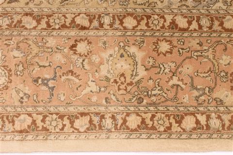 Tabriz Beige Hand Knotted 96 X 129 Area Rug 254-29316 Image 8