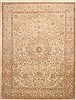 Tabriz Beige Hand Knotted 96 X 129  Area Rug 254-29316 Thumb 0