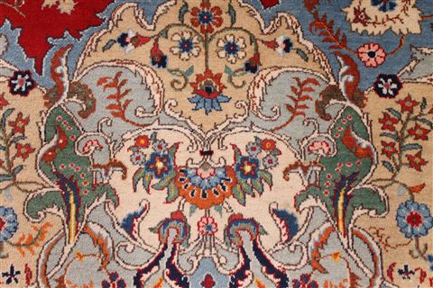 Kashan Red Hand Knotted 100 X 143 Area Rug 254-29318 Image 10