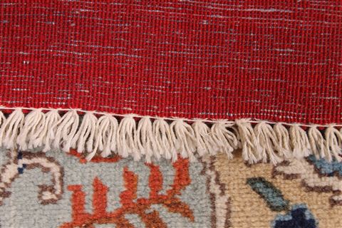 Kashan Red Hand Knotted 100 X 143 Area Rug 254-29318 Image 2
