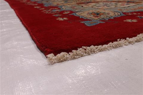 Kashan Red Hand Knotted 100 X 143 Area Rug 254-29318 Image 5