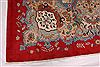Kashan Red Hand Knotted 100 X 143 Area Rug 254-29318 Thumb 6