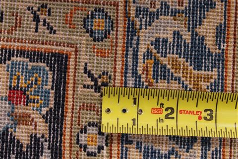 Kashan Beige Hand Knotted 100 X 140  Area Rug 254-29319 Image 3