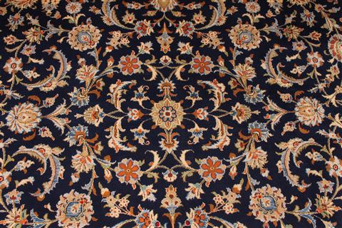 Kashan Beige Hand Knotted 100 X 140  Area Rug 254-29319 Image 7
