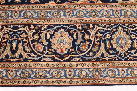 Kashan Beige Hand Knotted 100 X 140  Area Rug 254-29319 Image 8