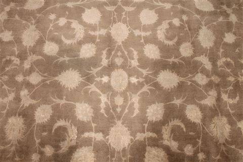 Tabriz Beige Hand Knotted 98 X 133  Area Rug 254-29320 Image 1