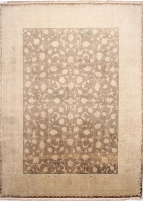 Tabriz Beige Hand Knotted 98 X 133  Area Rug 254-29320 Image 0