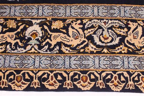 Kashan Beige Hand Knotted 94 X 133  Area Rug 254-29321 Image 1