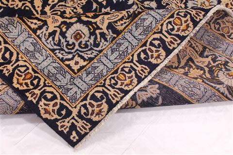 Kashan Beige Hand Knotted 94 X 133  Area Rug 254-29321 Image 5