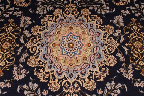 Kashan Beige Hand Knotted 94 X 133  Area Rug 254-29321 Image 8