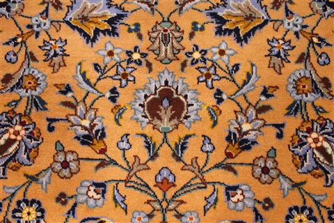 Kashan Blue Hand Knotted 99 X 131 Area Rug 254-29322 Image 4