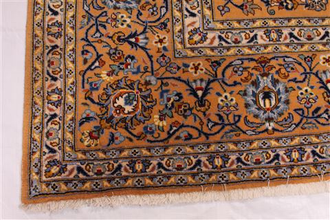 Kashan Blue Hand Knotted 99 X 131 Area Rug 254-29322 Image 6