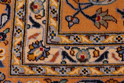 Kashan Blue Hand Knotted 99 X 131 Area Rug 254-29322 Image 9
