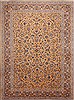 Kashan Blue Hand Knotted 99 X 131 Area Rug 254-29322 Thumb 0