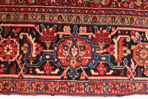 Heriz Red Hand Knotted 96 X 126 Area Rug 254-29327 Image 8