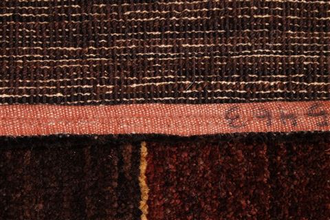 Gabbeh Brown Hand Knotted 911 X 134 Area Rug 254-29328 Image 4